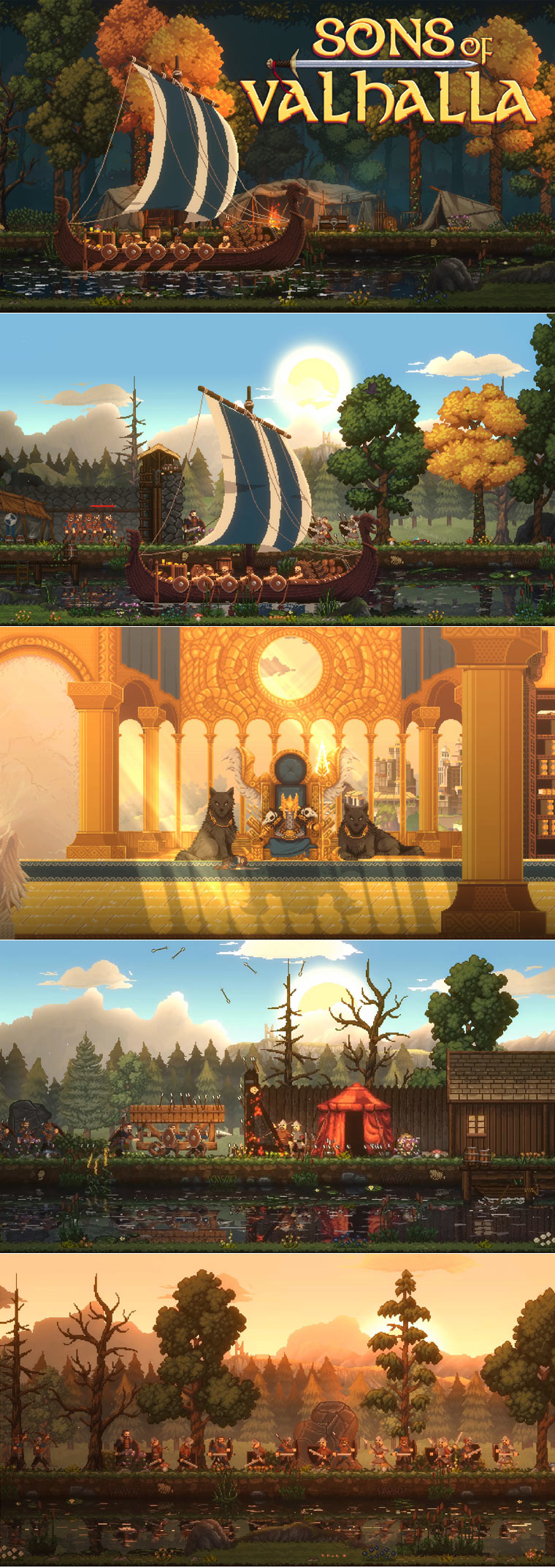 2D 액션 게임 ‘선즈 오브 발할라’ PC 한국어판 4월 5일 출시 예정 본문 이미지