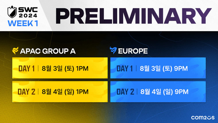 SWC2024 개막, 아시아퍼시픽 A조 동남아시아·유럽 예선 3일·4일 실시 본문 이미지