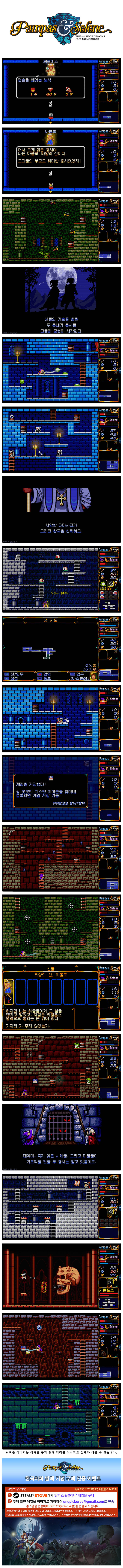 8-bit풍 액션 어드벤처 게임 ‘팜파스 & 셀레네’ Steam과 STOVE로 8월 8일 한국어화 정식 발매