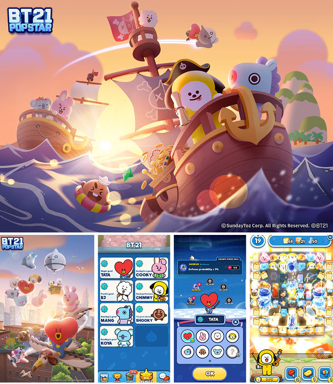 선데이토즈, ‘BT21 팝스타’ 아시아 정식 출시