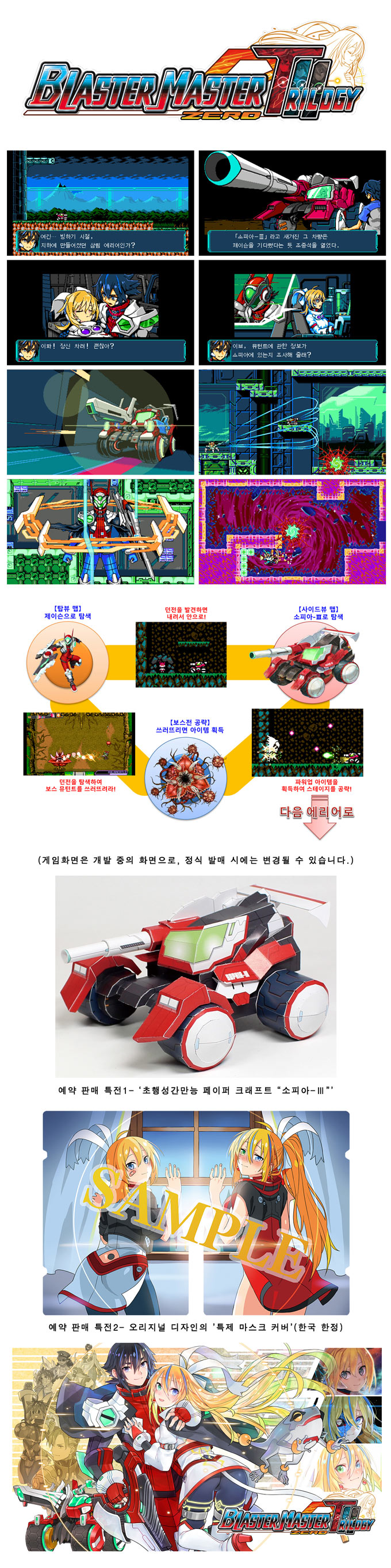 탐색 액션 게임 ‘블래스터 마스터 제로 트릴로지’ 한정판 발매 확정 및 예약 판매