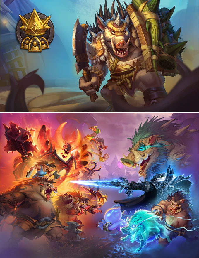 하스스톤 새 업데이트, 전장에 가시멧돼지, 대전에 전투 준비 덱 적용