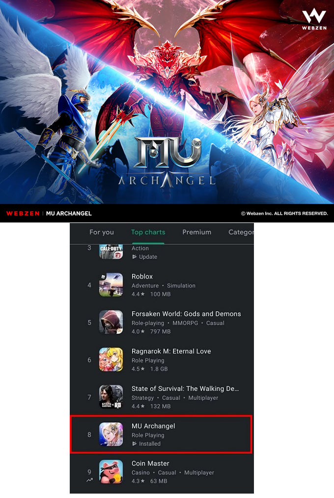 웹젠 ‘뮤 아크엔젤’, 동남아시아 시장 안착하며 ‘뮤(MU)’ IP 해외사업 확장 주도