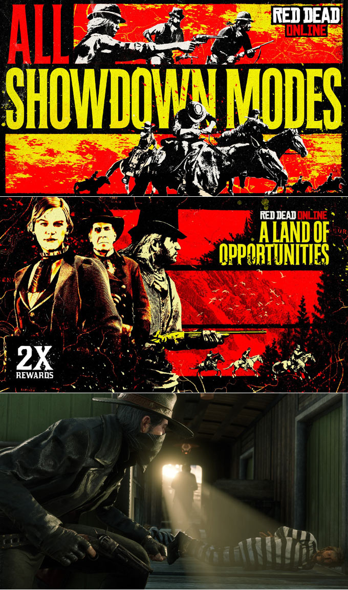 락스타 게임즈, RED DEAD 온라인의 모든 결전 모드와 기회의 땅 보너스 제공