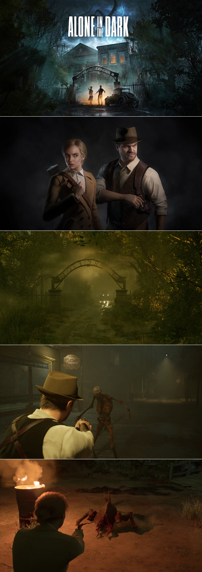 서바이벌 호러 게임 ‘얼론 인 더 다크’ PC 및 PS5 한국어판 3월 20일 정식 출시 예정 본문 이미지