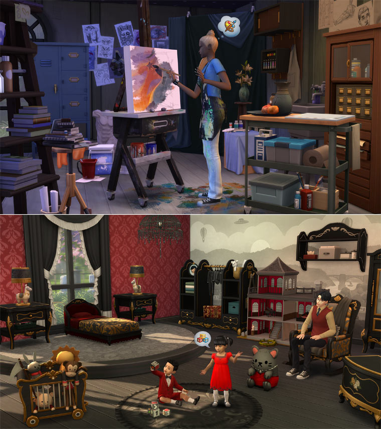 The Sims 4, 아티스트 스튜디오와 동화나라 아기방 키트 발표, 9월 19일부터 이용 가능! 본문 이미지