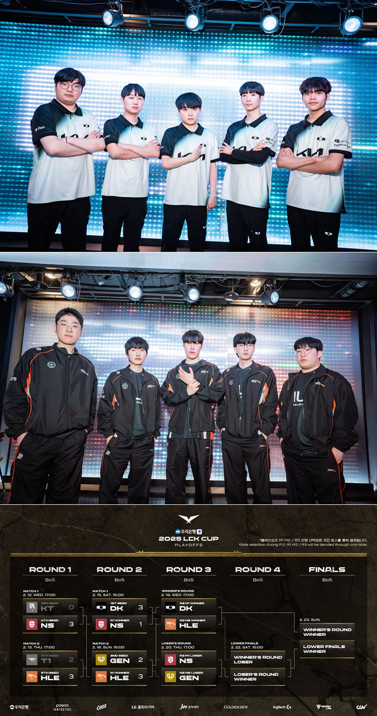 2025 LCK컵 플레이오프 1주 차 종합...디플러스 기아-한화생명e스포츠, 결승 직행전 진출