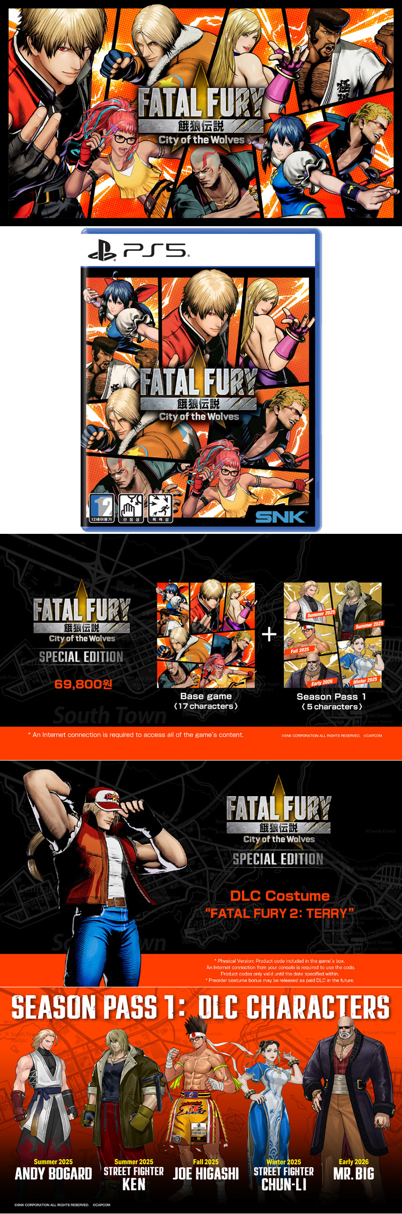 PS5 ‘아랑전설 시티 오브 더 울브스 SPECIAL EDITION’ 패키지 제품 4월 9일 선주문 판매 