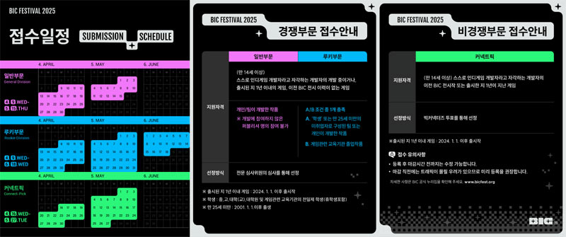 부산인디커넥트페스티벌 2025, 인디게임 접수 시작