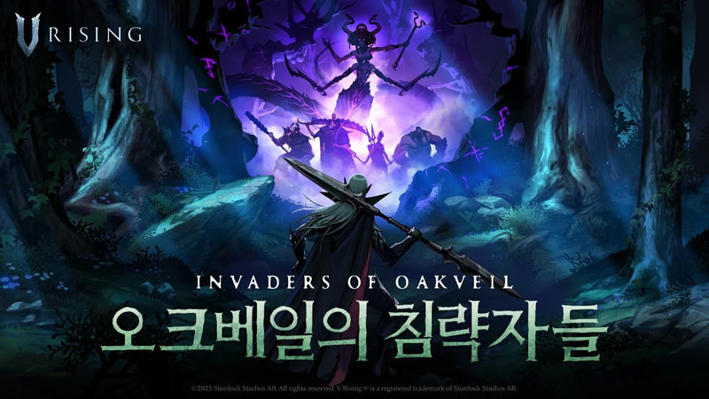 뱀파이어 서바이벌 게임 ‘브이라이징’, 오크베일의 침략자들 공식 출시…게임 타이틀 50% 할인 판매