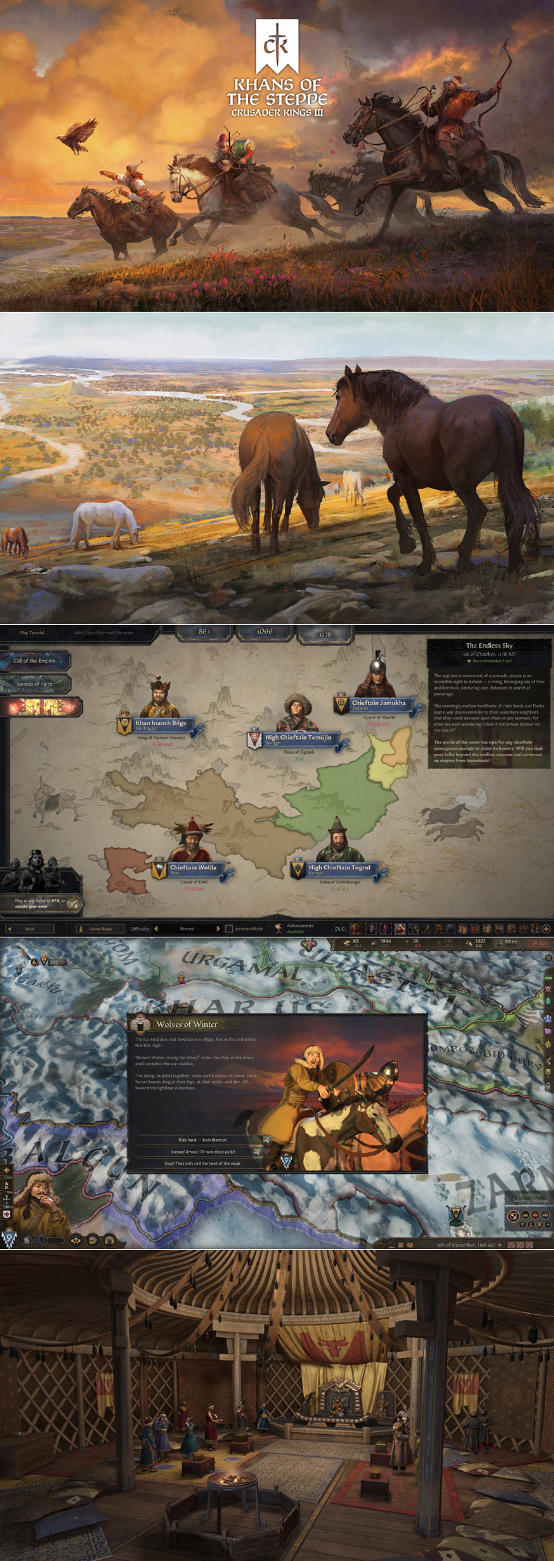 에이치투 인터렉티브, ‘크루세이더 킹즈 III’ PC 한국어판 신규 확장팩 ‘초원의 칸’ 오늘 출시