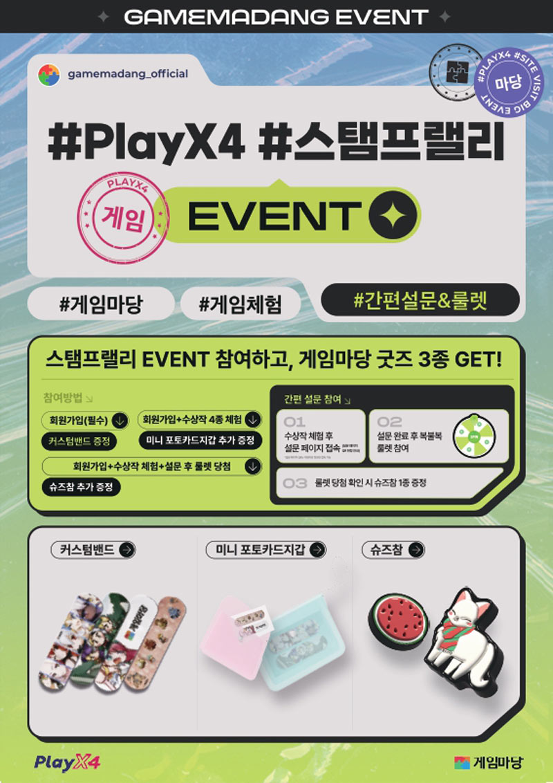 게임마당, 2025 PlayX4서 게임잼 수상작 전시…현장 이벤트로 굿즈 제공
