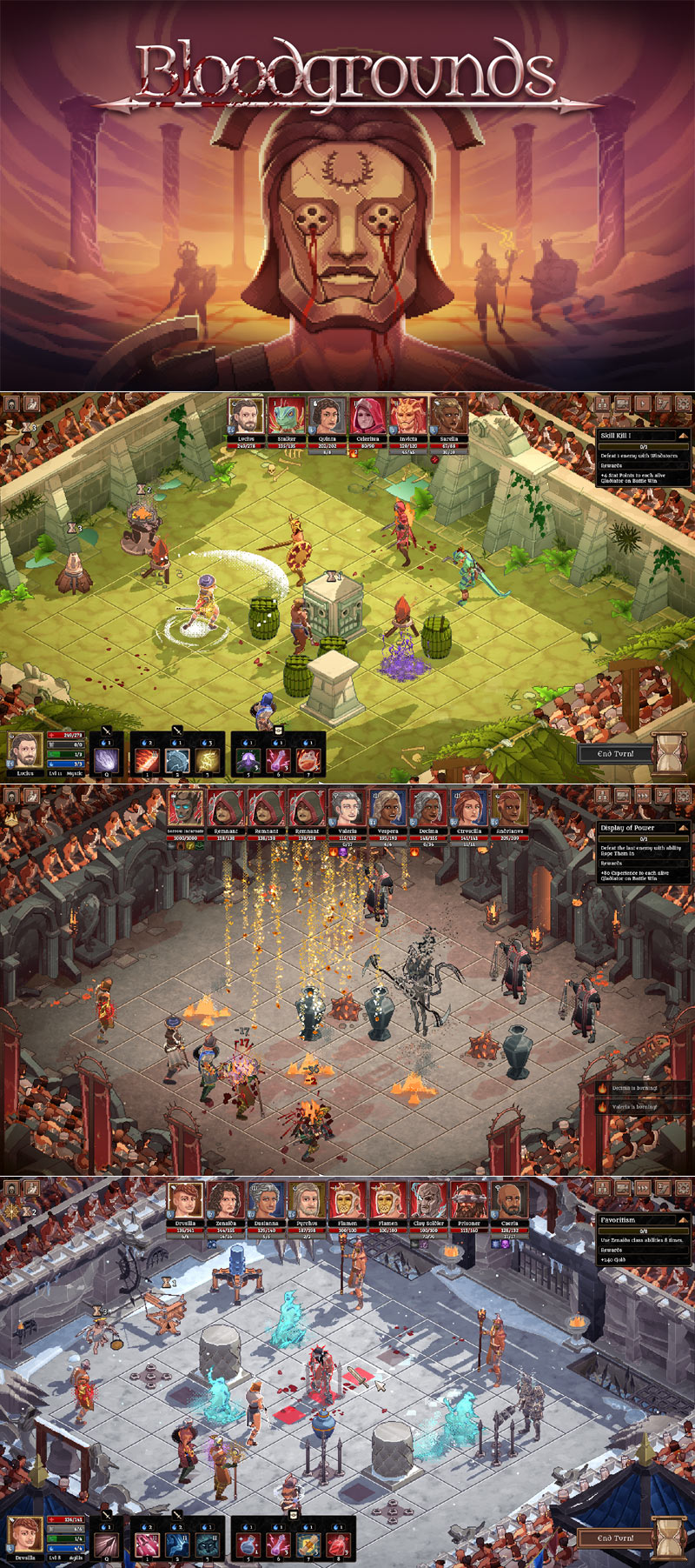 데달릭 신작 턴제 전술 RPG ‘블러드그라운즈’ , 잔혹한 체험판 스팀에서 공개