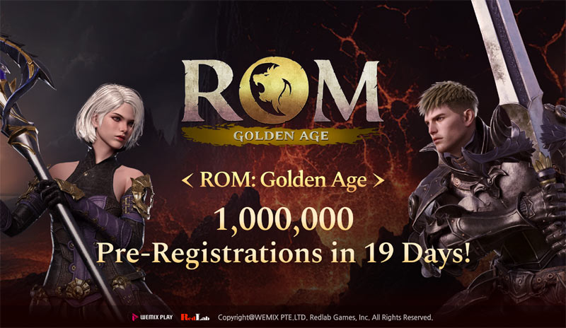 위메이드, 웹3 MMORPG ‘롬: 골든 에이지’ 사전예약 100만 돌파