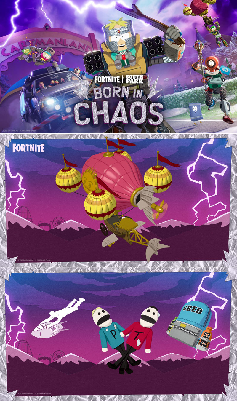 포트나이트, 미국 인기 애니메이션 ‘사우스 파크’와 컬래버... 역대급 혼돈의 시작