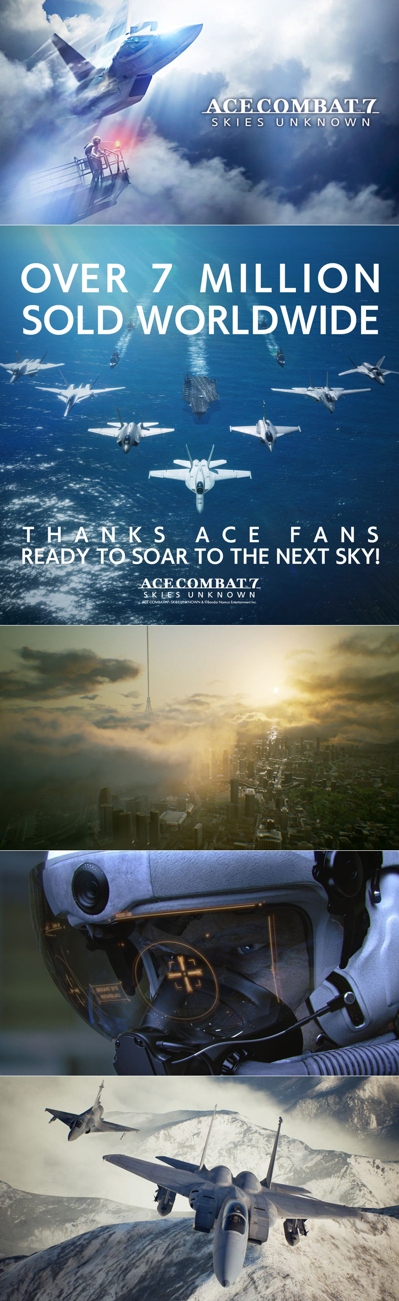 ‘에이스 컴뱃 7: 스카이즈 언노운’ 전 세계 누적 판매량 700만 장 돌파!