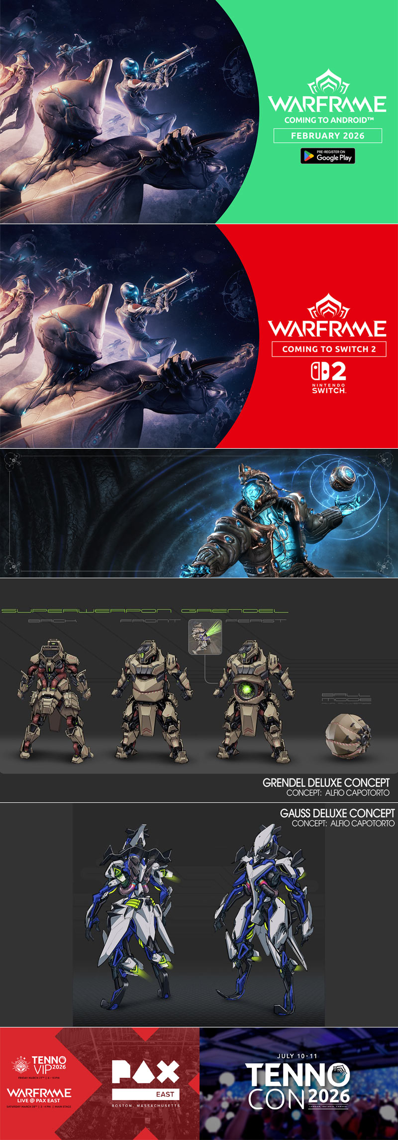 워프레임, 2월18일 안드로이드 버전 출시  및 3월 전 플랫폼 대상 최신 업데이트 ‘더 섀도그래퍼’ 공개   