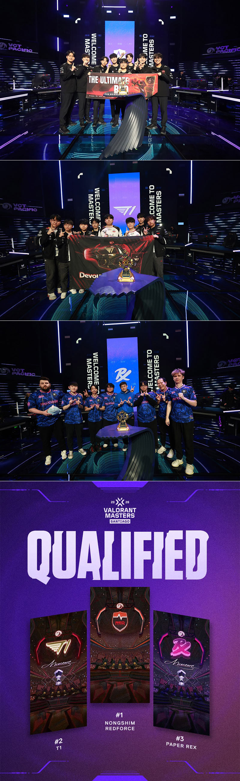 2026 VCT 퍼시픽 킥오프 최종 결과...농심 레드포스와 T1, 나란히 산티아고 티켓 획득