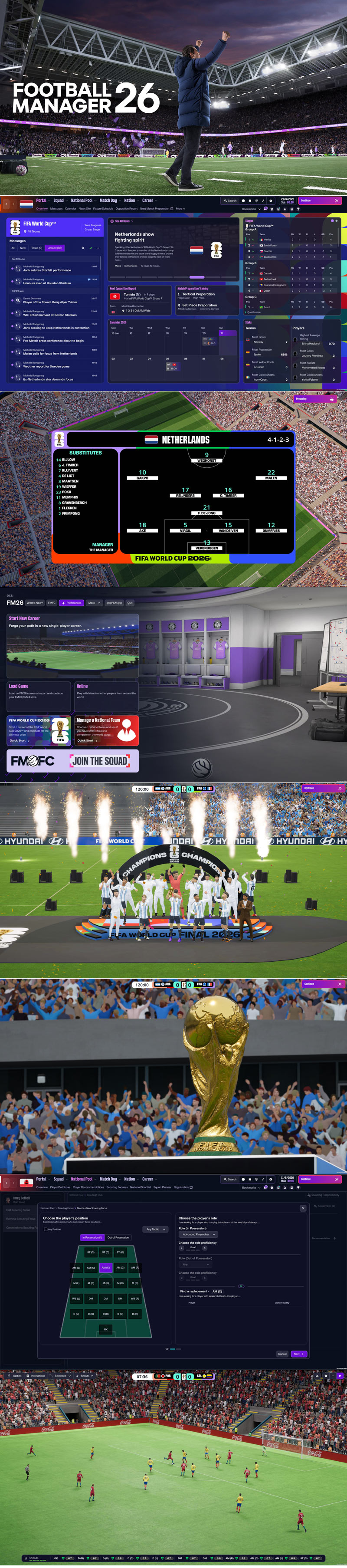 FM26, 국가대표팀 감독 모드 추가… FIFA 월드컵 2026 공식 라이선스 적용