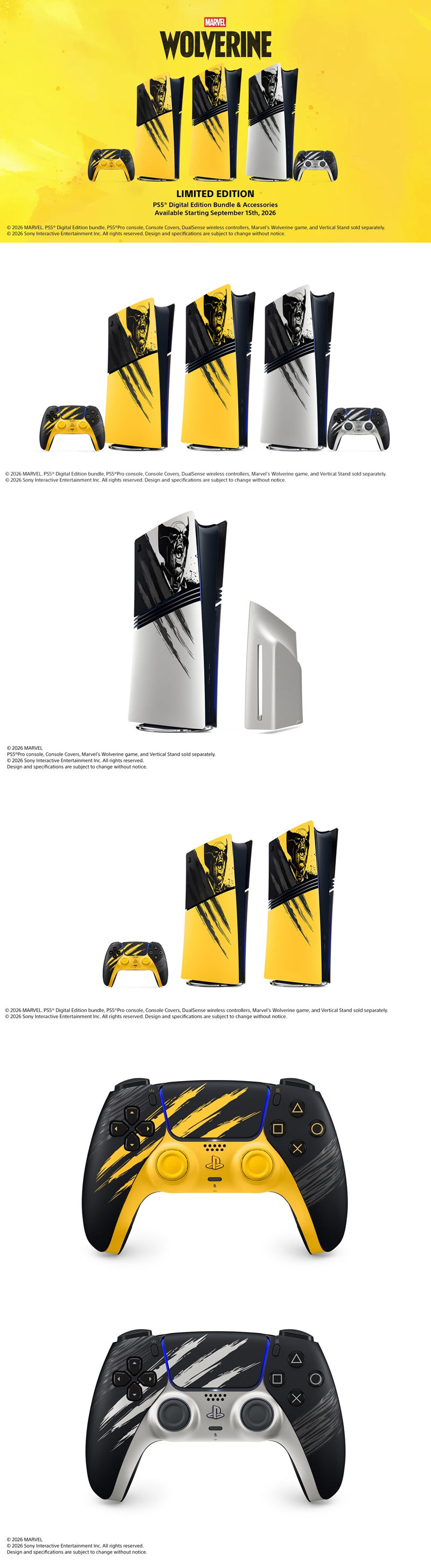 PlayStation, ‘마블 울버린’  PS5 콘솔 번들 및 액세서리 한정판 9월 15일 출시